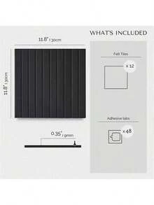 1片30*30厘米竖槽毛毡板，北欧风创意毛毡留言板，照片背景墙装饰，展示室装饰，家居装饰，浴室装饰，卧室装饰，房间装饰用品，客厅装饰，房屋装饰，家居装饰，客厅墙贴，墙纸，墙贴 - 彩色 - 查看 7