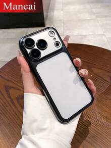 Funda de teléfono mate de lujo galvanizada, Estuche Translúcido Para PC Antihuellas, Compatible Con iPhone17/17Pro/17ProMax - Negro - Ver 4