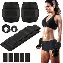 Pesas de Tobillo Ajustables para Fitness, Pesas Ajustables de 2 lb a 10 lb 1 par, 1 a 5 lb por Tobillo, para Mueca con Correa Ajustable para Ejercicio, Caminar, Footing, Gimnasio - Negro - Ver 2