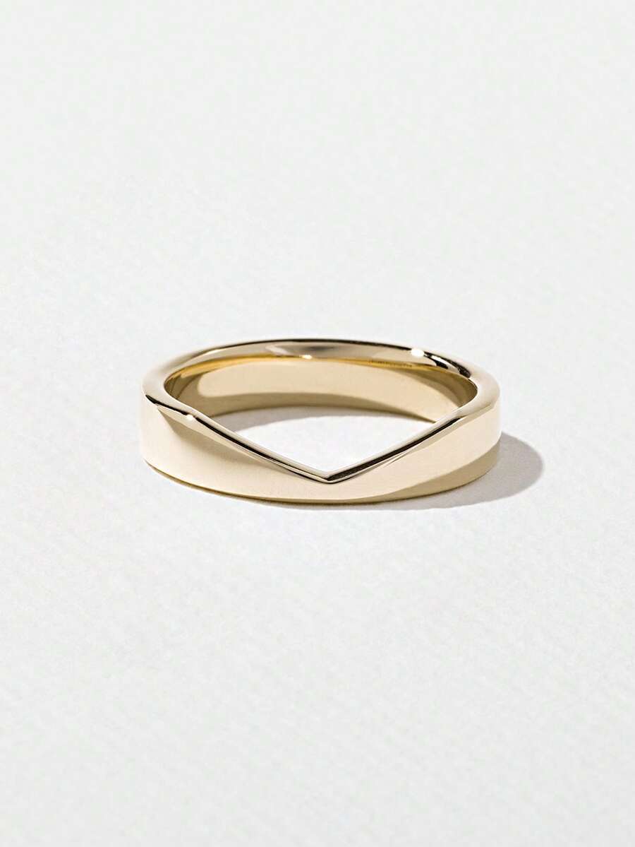 1pc 925 Sterling Silver Polished Shallow V-Shaped Ring, Fashionable And Elegant, Exclusive For Women, Exquisite Jewelry Accessory, Suitable For Parties, Holidays And Daily Wear, Great Christmas Gift