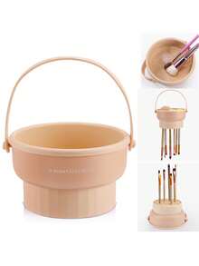 1PC Makeup Brush Storage Box Makeup Pen Cleaning Bowl Silicone Powder Pouch Storage Rack Cleaning And Drying One Piece Artifact Mother's Day Gift - Multicolor - View 11