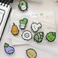 Funny Vegetable Memo Clips - Non-Slip Acrylic Double-Sided Holder, Securely Organize Notes, Bills, Homework & Photos | Perfect Halloween, Christmas Gift & Desk Organizer For Students, Office, Kitchen - Multicolor - View 7