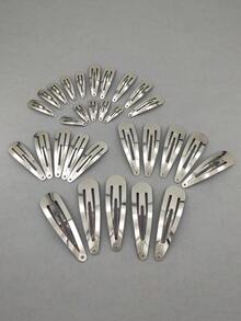 10/30/100pcs Women All-Match Simple Casual Hair Clips, Head Accessories, Hair Accessories For Women - Black - View 9