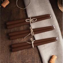 10-Inch Dripless Taper Candle Set (4pcs) - Cocoa Brown Taper Candles, Perfect For Spring - Smokeless, Odorless, Long Burning Time - Hand-Poured, Colorful Candle Holders - Chocolate Color - Multicolor - View 10