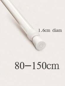Thanh treo rèm và rèm tắm điều chỉnh hiện đại - Thanh kéo dài chịu lực cao, không cần khoan, thích hợp cho phòng tắm, tủ quần áo, cửa sổ, giá treo khăn - Phụ kiện trang trí nhà cửa bằng thép và nhựa cho phòng tắm. - trắng - Xem 19