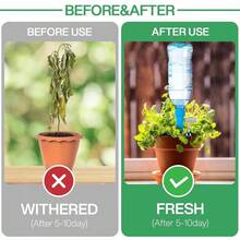 12PCS Sistema de Riego por Goteo para Macetas, Picos de Riego Automtico de Plantas, Regador de Plantas, Dispositivos de Riego Plantas para el Hogar y la Oficina al Aire Libre en Interiores, Flores - inicial - Ver 7