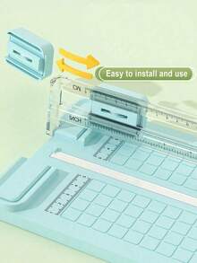4-In-1 Portable Paper Cutter Trimmer Set, Multi-Functional Trimmer With 4 Blades Students, Cutting Photos, Documents, Crafts,Home And Office,Back To School,School Supplies - 彩色 - 查看 6