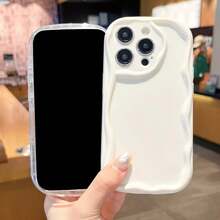 Funda de teléfono suave, transparente y curvada para iPhone 16 Pro Max 15 14 11 12 13 Mini XS Max XXR 8 7 16 Plus, bonita y a prueba de golpes. - Blanco - Ver 3