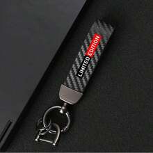 chaohongjia 1 Stück Schlüsselanhänger aus Kohlefaser in bunter Farbe, passend für BMW 1er, 3er, 5er, 7er, 2er, 4er, 6er, X-Reihe, X1, X3, X5, X6, X4, modischer Auto-Schlüsselanhänger - Einheitsgröße - Übersicht 7