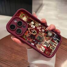 Funda para teléfono con diseño de máscara de carnaval vintage y entidades musicales, compatible con fundas para Samsung, OPPO, Vivo, Redmi, , Honor y , así como con  17,  16 Pro Max,  15 Pro Max,  13 y  12. Fabricada en TPU, ofrece protección anticaídas. Un regalo perfecto para familiares, amigos, seres queridos, novios y para Navidad.funda de ,  funda de  16, Navidad,  fundas de , funda de  15,  17 Pro Max, fundas para , funda de  16 Plus, regalos de Navidad, funda de  13, funda de teléfono de Navidad, funda de  16 Pro, funda de teléfono  15, funda de teléfono  13, funda de  15, rosa, funda de teléfono rosa, regalos, malvado, regalos para mujeres, funda de teléfono linda, regalos para hombres, teléfono negro Estuche, regalos para hombres - Rojo - Ver 5