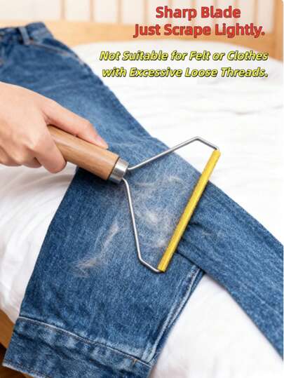 1 Pc Pet Hair Remover Brush, Portable Manual Fur Remover Trimmer For Clothes, Sofa, Carpets, Blankets, Random Color & Style