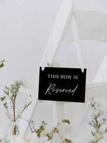 1pc "Reserved" Acrylic Signage For Wedding Ceremony, Reserved Seat Indicator - Multicolor - View 7