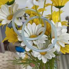 1 Piece Glass Imitation Jade Dingdang Bracelet With Thorn Rose, Ancient Style Accessory, Bestie Same - Style Bracelet, Suitable For Daily Wearing, Valentine's Day Gift, Holiday Gift, For School, Gifts For Lovers, Friends And Classmates, Stylish, Elegant, Cute, Unique And Niche - 飄花綠1個 - 查看 7