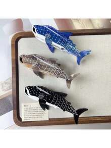 1 pièce Pince à cheveux en acrylique en forme de requin, baleine, animal marin. Cadeau de nouveauté unique, convient pour la Saint-Valentin. Accessoire pour cheveux de la série océanique. Élégantes pinces à cheveux mode pour femmes - Multicolore - Voir 5