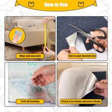 2 PIEZAS 100cm x 40cm Protector de muebles contra arañazos de gato con adhesivo autoadhesivo, poste rascador de gato duradero, alfombra DIY para trepar, protector de sofá contra las garras de gato - Unitalla - Ver 5