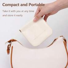 3 Pcs Makeup Bag Data Cable Storage Bag Automatic Closure Portable Small Bag Cosmetic Bag - 棕色3個 - 查看 4