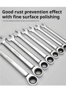 2-In-1 Ratchet Wrench Set, Home & Auto Repair Tool Kit, Dual-Head Quick Reverse, Portable Toolbox, Open-End Ratchet Hex Bit - Dual-purpose Double-ended Ratchet Wrench Set - View 5