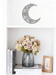 1/3/80pcs 11.22" Artificial Hydrangea, Rose, Daisy, Chrysanthemum Flower Combination, Suitable For New Year Party, Wedding, Birthday Anniversary, Fireplace And Dining Table Decor, Indoor/Outdoor Home Decoration, Wreath Making, Thanksgiving Decor, DIY - Coffee Brown - View 8