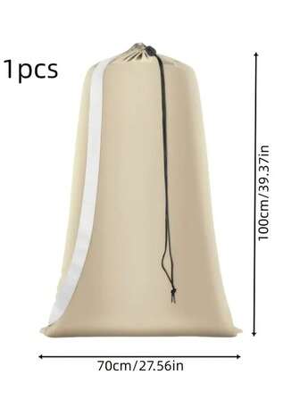 Large Capacity Laundry Basket With Adjustable Strap - Extra Large Collapsible Laundry Hamper, With Adjustable Shoulder Strap, Durable Multi-Purpose Home And Travel Storage Solution, Beige, Neutral Room Decor, Non-Woven Fabric Material, Laundry Basket