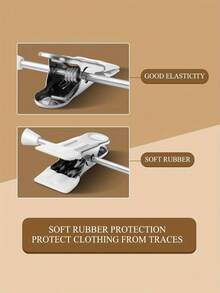 60个/20个/10个/5个装重型裤架，带防滑夹 - 节省空间的衣柜收纳架，涂层裤夹，裙子夹，不锈钢晾衣架，非常适合浴室、卧室、衣柜和宿舍使用 - 多色 - 查看 9