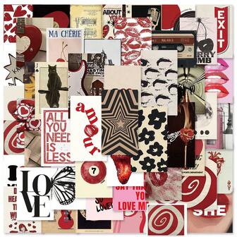 50 st. Y2K estetiska söta retro kvinnliga affischklistermärken, Y2K-stilklistermärken, estetiska klistermärken, Y2K-stil coola klistermärken, vattentätt vinylmaterial, lämplig för laptop, telefon, bil, skateboard, vattenflaska, klippbok, dator, dagbok, etc.