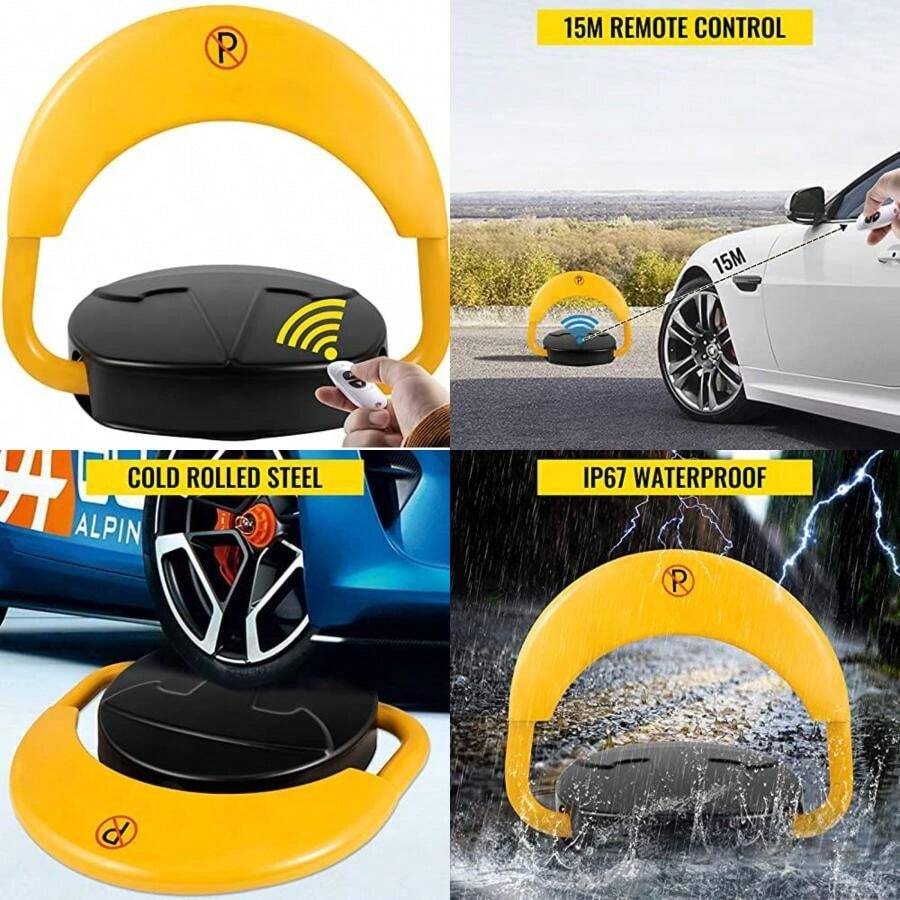 - Cerradura automática de estacionar con control remoto para cochera, barrera de estacionamiento privado, 98.5 pies, bloqueo de espacio para estacionar, protector de entrada, barrera automática,(default) - Multicolor - Ver 1