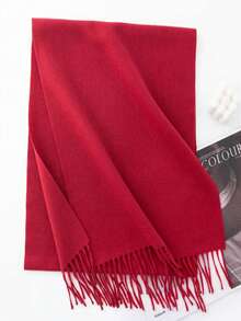 1pc Women's Solid Color Scarf, Cashmere Shawl, Luxurious & Soft, Suitable For Evening Gowns, Weddings, Bridesmaids, Valentine's Day Gift - DK152 100% Wool - View 16