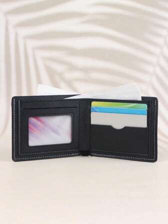 HOVI'S Men's M-Print PU Wallet, Multi-Card Bifold With ID Window & Cash Pocket, Compact 11.5x9cm Slim Design (Holds 8+ Cards)​ New Year Gift Valentine'S Day