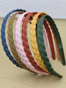 多件装女孩简约百搭波浪形塑料发箍 - 彩色 - 查看 5