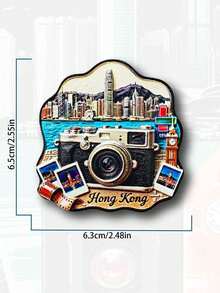 香港澳门3D磁性冰箱贴，1个，旅行纪念品，家居装饰 - 彩色 - 查看 15