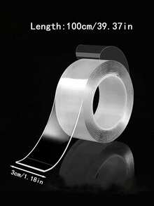 5m/3 Meters/1m Cuttable Heavy Duty Residue-Free Double-Sided Adhesive Tape, Multi-Purpose Use - Transparent - View 14