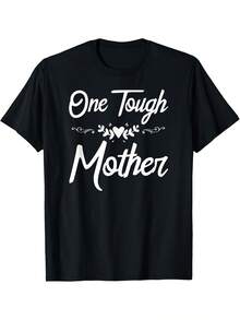 One Tough Mother T Shirt Mom Gift T-Shirt - Black - View 2