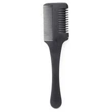 1PC Double-Sided Hair Styling Comb With Razor – Thinning & Cutting Tool For Salon & Home, Perfect Hairdressing Accessory, Perfect For Self-Use & Gifting - Black - View 2