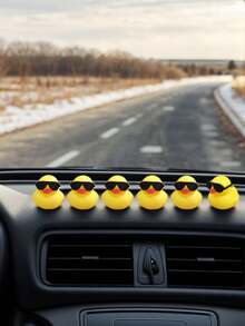 6/12pcs Mini Versatile Rubber Sunglasses Cute Mini Yellow Duck Fashionable Sunglasses Ornaments Automotive Interior Decoration Toy Ducks Cake Decorations Party Decorations Party Favors