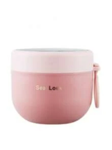 1pc Oatmeal Yogurt Cup, Portable Yogurt Cup With Lid, Spoon And Silicone Handle, Breakfast Cup, Food Container, Lunch Bag, Oatmeal Cup Lunch Bag, Leak-Proof Food Container, Suitable For Home, School, Office, Travel, Back To School, Outdoor Picnic, Suitable For Fruit, Pudding, Yogurt, Salad, Cereal, Milk, Soup, Etc. - 彩色 - 查看 13