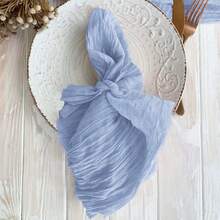 1/2/6/12pcs Light Blue Pleated Table Runners, Folding Tablecloths, Holiday Birthday Decor, Wedding Decor, Holiday Home Decor, Party Room Dining Table Decor, Tablecloths, Solid Color Tablecloths, Birthday Decor, Wedding Decor, 2026 New Year Decor, Party Gifts, Baby Shower Decor, Gender Reveal Party Decor - Baby Blue - View 6