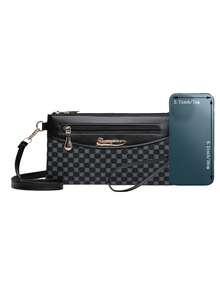 1 pieza Bolso bandolera de mujer - Un bolso de hombro de nicho con bolsillo para teléfono bandolera de color mixto - Multicolor - Ver 4