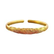 New High-End Embossed Peony Open Bracelet For Women Solid Bangle Gift For Mom Fashionable - Vòng tay hoa mẫu đơn (một) - Xem 5