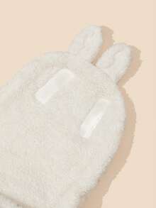 1pc Newborn Cartoon Pattern Double-Layer Plush Baby Swaddle Blanket - White - View 5