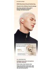 Lenovo EA370 Bone Conduction Bluetooth Headphones: Open-Ear Design, Long Battery Life, High-Quality Sports Audio, Surround Sound, Bluetooth 5.4 DPW, Directional Sound Focus, No Sound Leakage, Smart Noise Cancellation. - Black - View 10