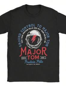 Funny Davids Bowied T-Shirts For Women Crewneck Pure T Shirt Short Sleeve Tee Shirt Clothing Graphic T Shirts Personalit - 黑色 - 查看 1