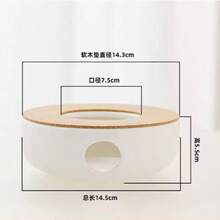 Japanese Style Heated Hollow Bottom Base, Restaurant Candle Heated Flower Tea Warmer, Ceramic Tea Warmer