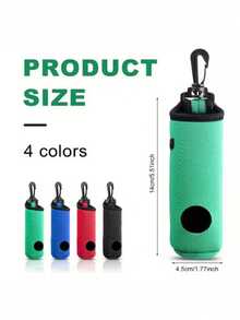 1pc Golf Tee Holder, Golf Ball Carry Bag Pouch Golf Ball Holder Keychain Belt Clip, Golf Gifts Accessories - Black - View 4