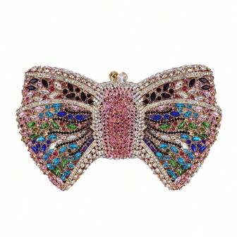 Färgade kristaller med diamanter, kristallkuvertväska, aftonväskor, bröllopsväskor, brudtärneväskor, festväskor, middagsväskor med strass