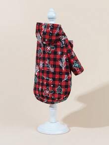 1 Bộ váy cổ nơ lịch lãm, váy cho thú cưng mùa thu/đông, váy len dày cổ ren, váy dày ấm áp cổ ngọc trai cho chó và mèo. - Nhiều màu - Xem 5