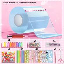 双面胶DIY手工材料套装，粘球胶带DIY制作胶带，纳米泡泡胶带套装，纳米泡泡胶带，马克笔，适合作为节日礼物、生日礼物 - 彩色 - 查看 15