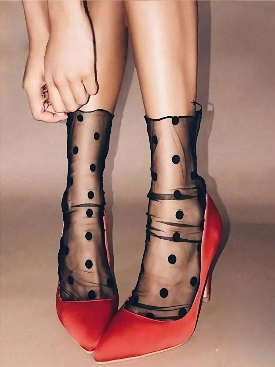 Calcetines de tobillo de mujer con lunares de moda y lindos, adecuados para uso diario, en el hogar, la oficina, casual y fiestas, gran regalo para el Día de Acción de Gracias, Navidad, San Valentín y el cumpleaños de la novia