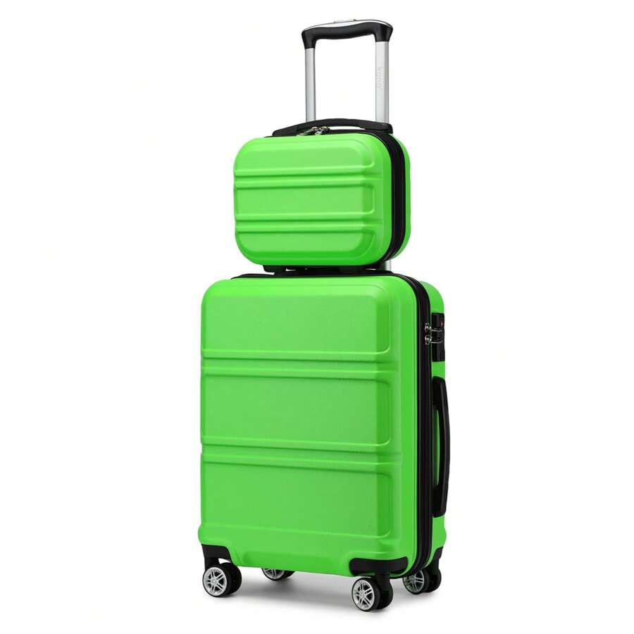 Lightweight 2 Piece Cabin Suitcase Set 20 Inch Carry On Luggage With Vanity Case ABS PC Hard Shell Spinner Wheels TSA Lock YKK Zipper For Travel