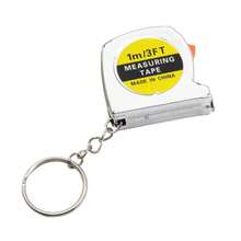 1/6/15pcs Mini Measuring Tape Keychain With Slide Lock - 1m/3ft Small Measuring Tape, Durable Pocket Size Keychain Tool Slogan Solid Color Casual Stainless Steel - Bạc - Xem 5