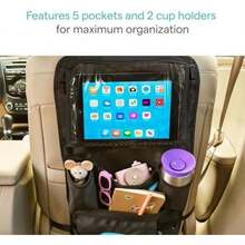 Munchkin® Brica® Organizador para asiento trasero de coche, con soporte para tablet y funda para toallitas, color negro(default) - Multicolor - Ver 5